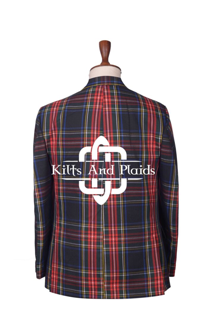 Black Stewart Tartan Scottish Jacket