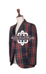 Black Stewart Tartan Scottish Jacket