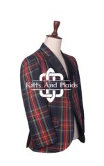 Black Stewart Tartan Scottish Jacket