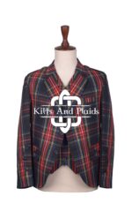 Black Stewart Tartan Scottish Jacket