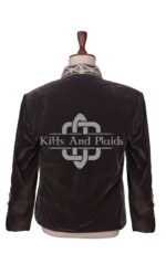 Black Velvet White Braided Hussar Jacket