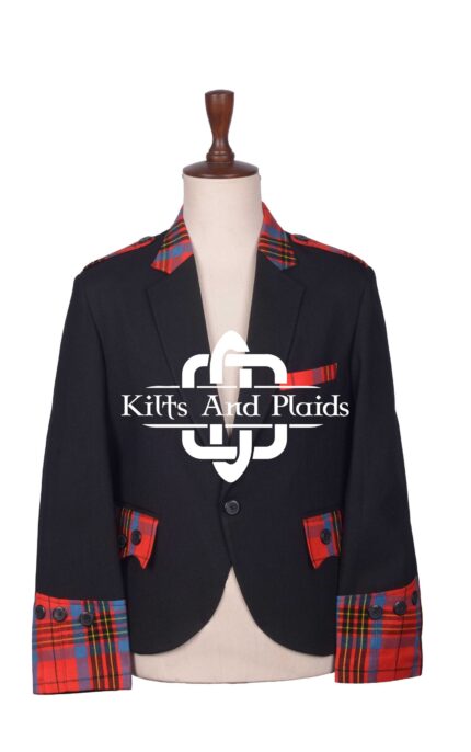 Black Wool and Tartan Jacket