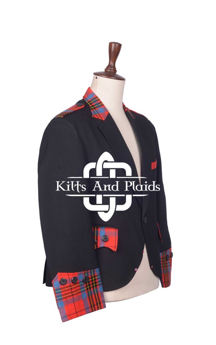 Black Wool and Tartan Jacket