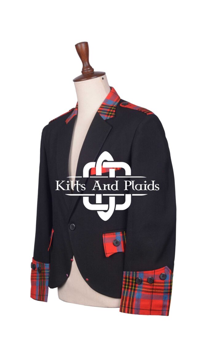 Black Wool and Tartan Jacket