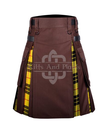 Brown Cotton Macleod of Lewis Hybrid Kilt