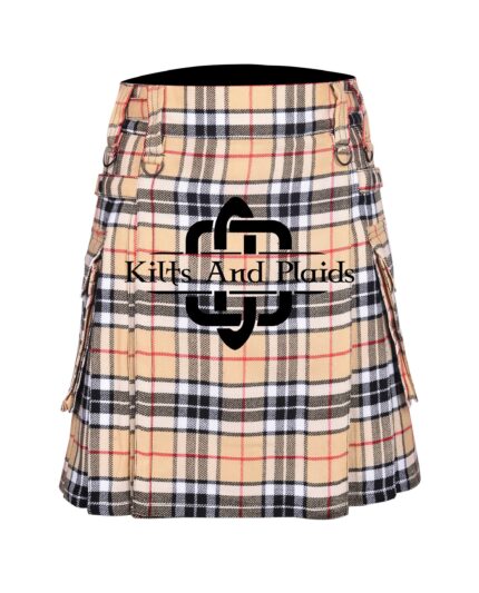Camel of Thomson Tartan Utility Kilt
