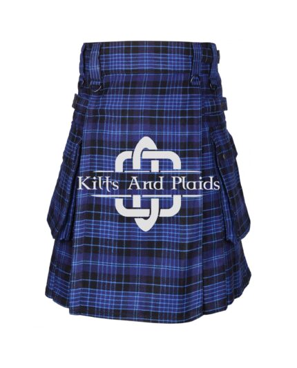 Clergy Midnight Blue Tartan Utility Kilt