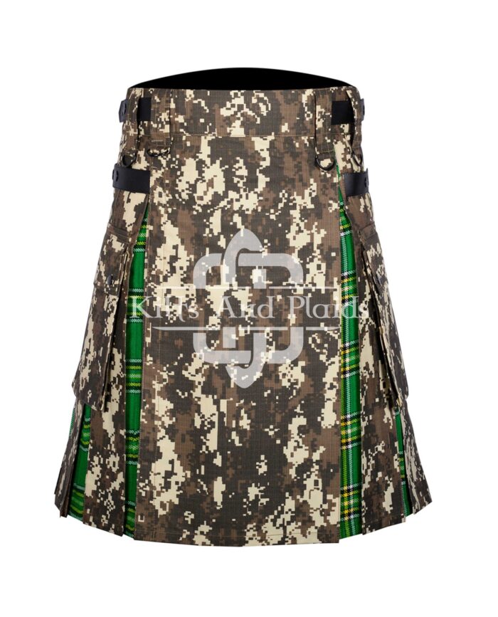 Digital Camo Irish Tartan Hybrid Kilt