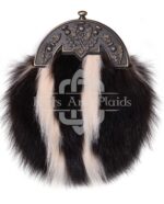 Brass Thistle Skunk Fur Sporran