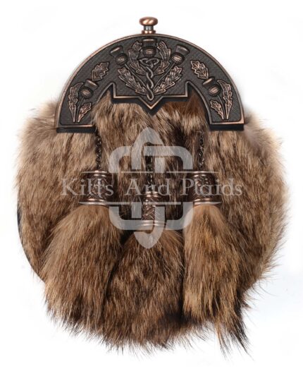 Bronze Thistle Coyote Fur Sporran