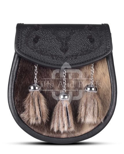 Seal Fur Laser Etching Semi Dress Sporran