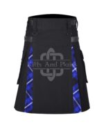 Ramsay Blue Cotton Hybrid Utility Kilt