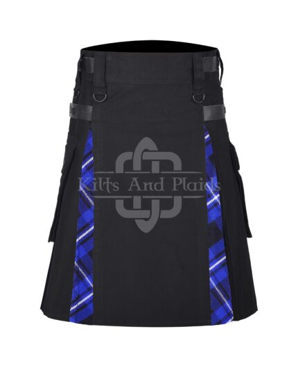 Ramsay Blue Cotton Hybrid Utility Kilt