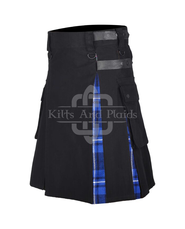 Ramsey Blue Cotton Hybrid Utility Kilt
