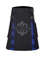 Ramsey Blue Cotton Hybrid Utility Kilt