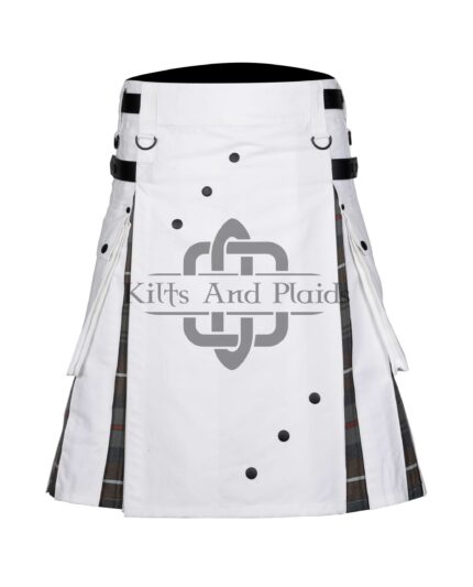 White Cotton - Mackenzie Weathered Tartan Hybrid Kilt