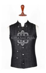 Black Denim Punk Rock Vest