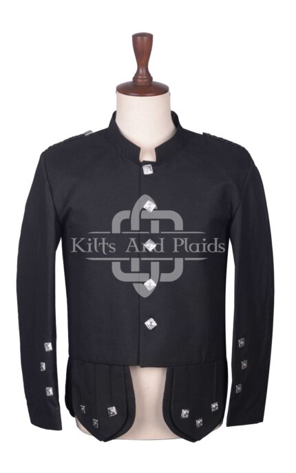 Black Serge Wool Kenmore Doublet Jacket