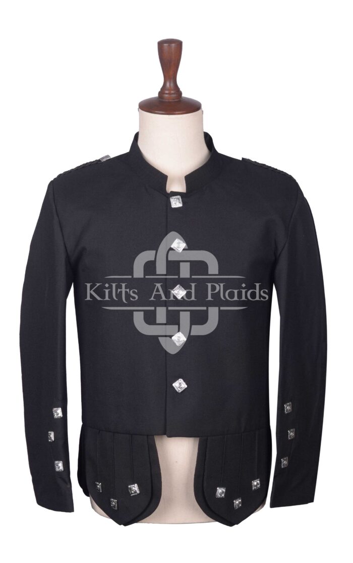 Black Serge Wool Kenmore Doublet Jacket
