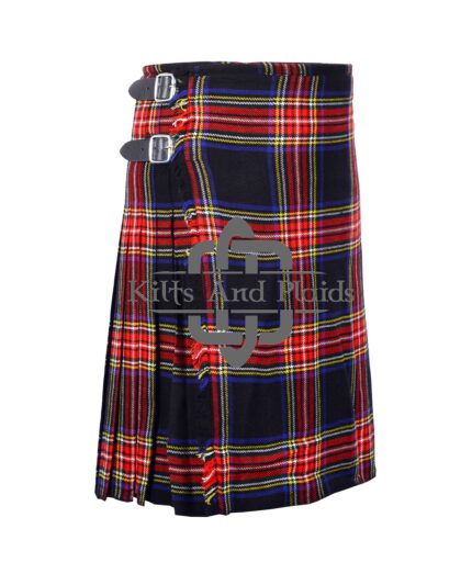 Black Stewart Tartan 8 Yard Kilt