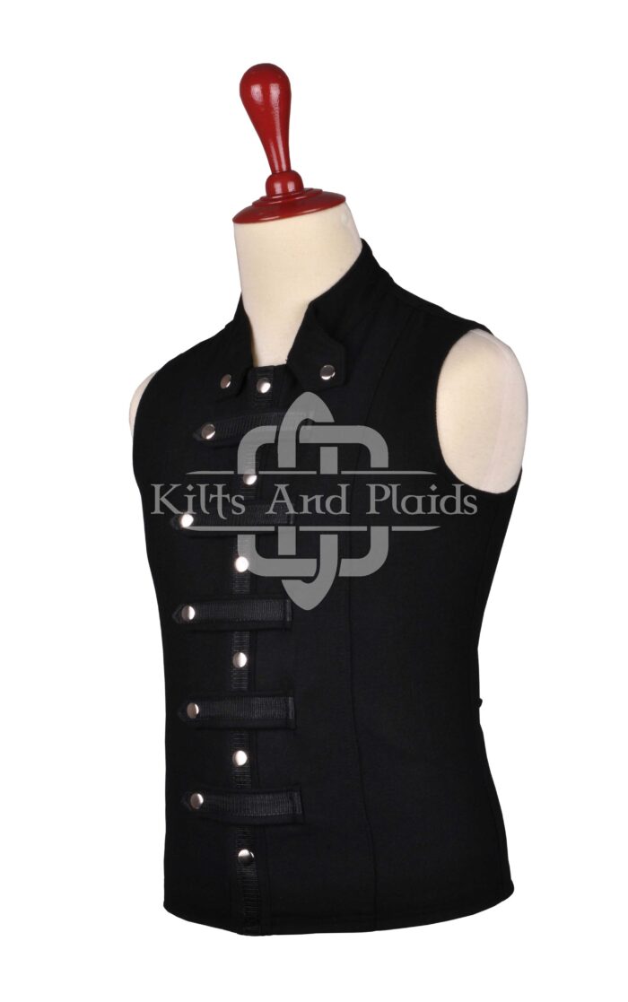 Black Gothic Wool Vest