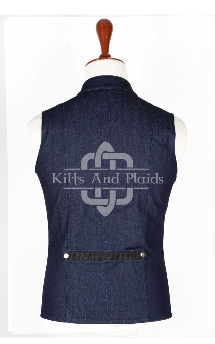 Blue Denim Punk Rock Vest