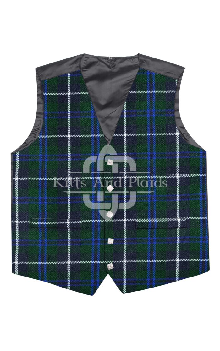 Blue Douglas Tartan Argyll Vest