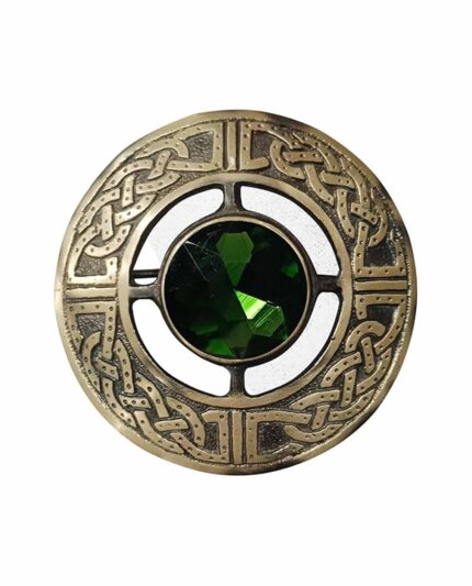Scottish Antique Green Brooch