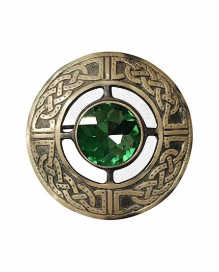 Scottish Antique Light Green Brooch