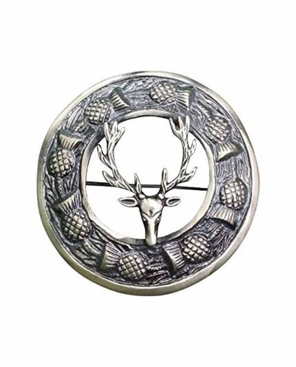 Scottish Antique Stag Head Brooch