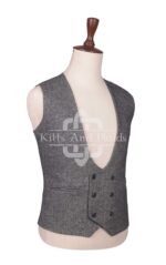 Brown Tweed Double Breasted Kilt Waistcoat