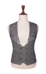 Brown Tweed Double Breasted Kilt Waistcoat