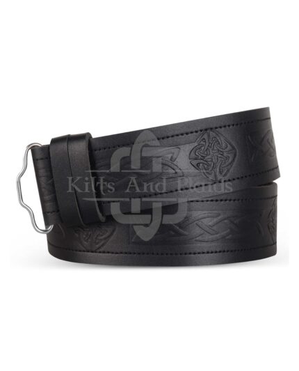 Celtic Knots Diamond Shap Embossed Kilt Belt