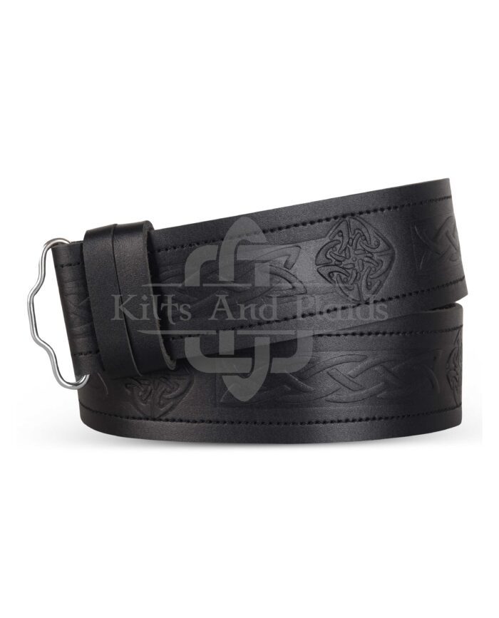 Celtic Knots Diamond Shap Embossed Kilt Belt