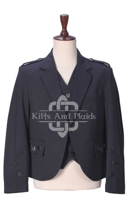 Charcoal Gray Serge Wool Crail Jacket