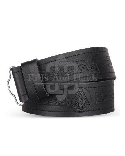 Masonic Embossed Kilt Belt