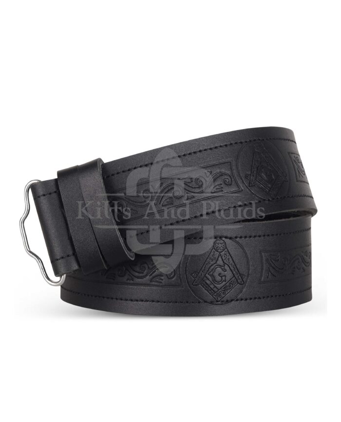 Masonic Embossed Kilt Belt