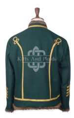 Green Wool Gold Braided Royal Military Officer Jacket