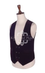 Purple Velvet Double Breasted Kilt Waistcoat