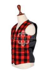 Red Black Rod Roy Tartan Vest