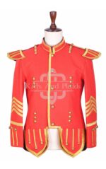 Red Gold Military Doublet Jacket