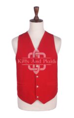 Red Velvet 5 Buttons Argyll Waistcoat