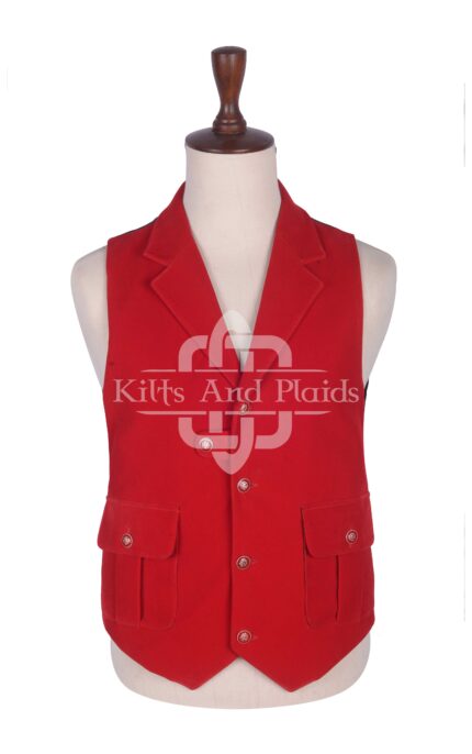 Red Velvet Waistcoat