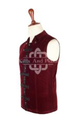 Red Vine Velvet Punk Rock Vest