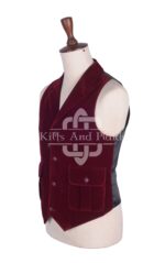 Red Vine Velvet Waistcoat