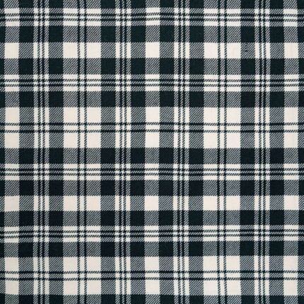 Scott Black And White Modern Tartan Fabric