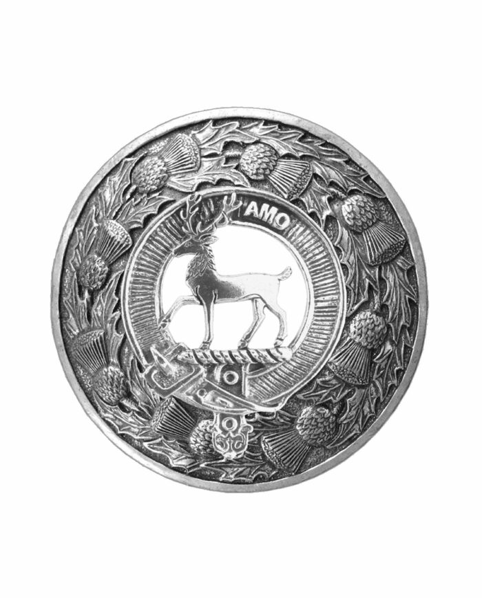 Scottish Scott Clan Badge Plaid Brooch