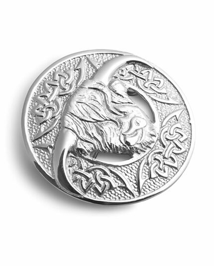 Scottish Highland Cow Kilt Charome Brooch
