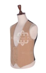 Tan Velvet Double Breasted Kilt Waistcoat