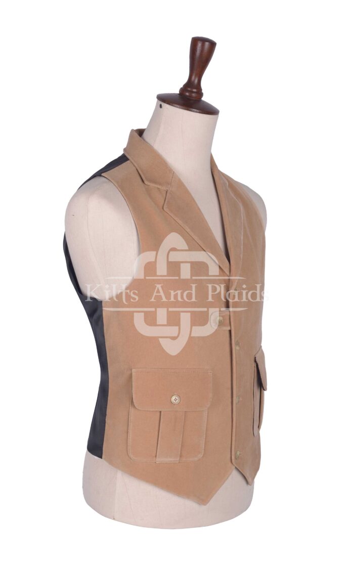Tan Velvet Waistcoat